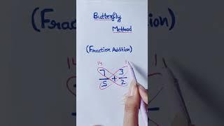 butterfly method | fraction addition #shorts