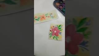 Easy floral art for beginners  #watercolor #viral #trendingnow