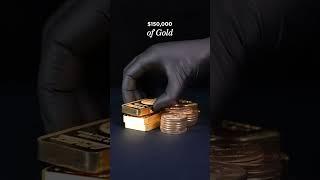 Stack of #gold grows from $50K to $150K. #apmex #preciousmetals (Prices reflective of filming date)