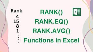 How to calculate Ranks in Excel?