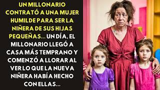 UN MILLONARIO CONTRATÓ A UNA MUJER HUMILDE PARA SER LA NIÑERA DE SUS HIJAS PEQUEÑAS... UN DÍA...