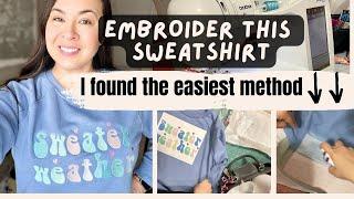 BEGINNER EMBROIDERY ON CLOTHES,  MACHINE EMBROIDERY A SWEATSHIRT ON BROTHER 2500D.