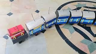How to make train craft with waste box@harinisideas3986