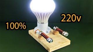 100% Free Energy Generator Self Running by Magnet With Light Bulb 220v