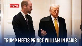 Donald Trump meets Prince William and Emmanuel Macron in Paris