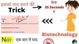 Cry gene trick | Biotechnology Tricks for NEET |Tricks for Biology | Lepidopterans, coleopterans