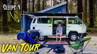 AMAZING RETRO | Volkswagen T3 Vanagon Syncro 4x4 Westfalia Pop Top Camper Van Tour