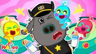 Police Takes Care of Baby Aliens - Baby Care Songs | Kids Songs & Nursery Rhymes @WolfooFamilySongs