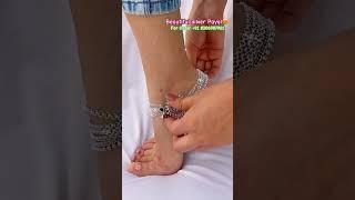 New beautiful designer silver payal with 70% off #youtubeshorts #shortsviral #love
