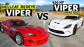 VIPER vs VIPER! Redeye-swapped Viper Drag Races “Stock” 920hp Viper GTC