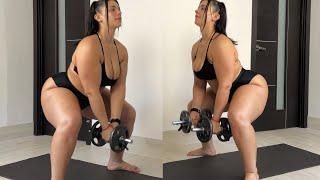 Super Thick Girls Dumbbell Home Workout!!