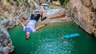 Behind the Scenes - Cliff Jumping Italy - Creating a Contiki Legend