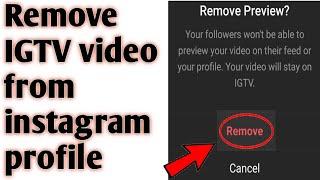 How to delete // remove IGTV video from instagram profile 2020