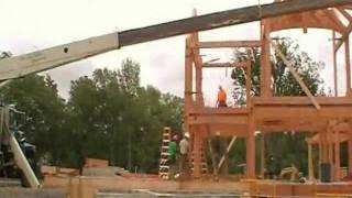 Lake Erie Timber Frame Raising, by New Energy Works