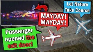 Passenger OPENS EMERGENCY EXIT | Slide Deploys And Tries to Jump Out!