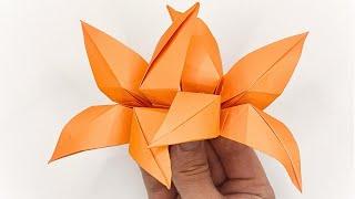 Origami LILY Flower ️ How to make a paper flowers