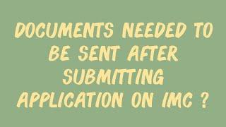 Documents to be sent after submitting application on IMC | #imc #irelandmedicalcouncil #irelandvisa