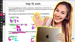 3RD GRADE MATH HELP // DAY 13 MATH PACKET //MATH OPERATIONS // EXPRESSIONS