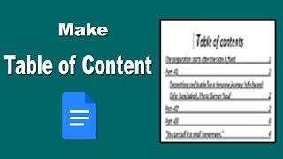 How to Create a Clickable Table of Contents in Google Docs