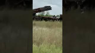 Russian Army lost a 9A52(-2) launch vehicle of 9K58-series Smerch 300mm MRLS in vicinity of Izium