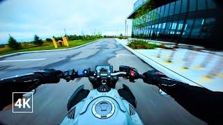 "ENGINE SOUND ONLY" | CYBER CITY | HONDA CB650R | AKRAPOVIC | POV | CINEMATIC | DJI ACTION