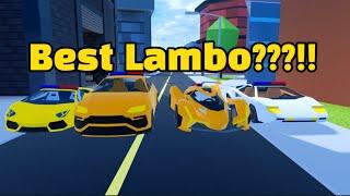 Lamborghini VS Surus VS M12 Molten VS Torero in Jailbreak! Which Is The Best Lambo?