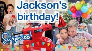 JACKSON'S 5TH BIRTHDAY & Best Reaction to SURPRISE Present! 