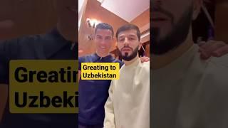 Ronaldo sent greetings to Uzbekistan s club with salam alaikum  #shorts #ytshorts #cristianoronaldo