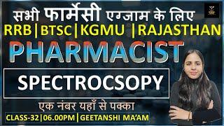 SPECTROSCOPY MCQ | AIIMS | KGMU | RRB | B-pharma | D-Pharma | RAJASTHAN NHM