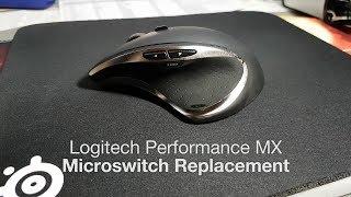 Logitech Performance MX Double Click Fix - Microswitch Replacement