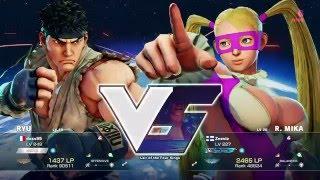 STREET FIGHTER V - Ranked - R.Mika(Zeeviz)  VS Ryu(doss95)