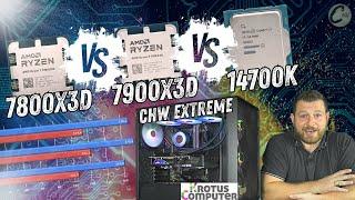 7900X3D vs 7800X3D vs 14700K + Systemvorstellung: CHW Extreme!