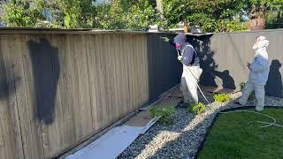 Frog Clan Painting Group spraying some fences