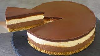 No Bake Peanut Butter Chocolate Cheesecake