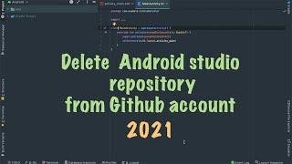 Delete Android Studio repository from Github Account