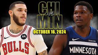 Minnesota Timberwolves vs Chicago Bulls Full Game Highlights - October 16, 2024 | NBA Pre Season