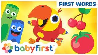 Toddler Learning Video Words w Color Crew & Larry | Baby Learning First Words & ABC | Baby First TV