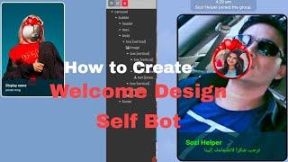 Welcome design self bot How to create a designs in linedevoloper 2021 | Python Bot line design