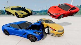 КАКАЯ МАШИНА ОСТАНЕТСЯ ЦЕЛОЙ? Битвы машин. Гоша и Чич. Beamng Drive.