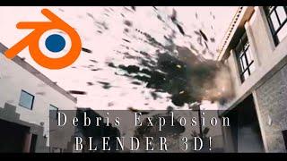 Explosion Tutorial in Blender 3d! :  Adding debris fields utilizing the KHAOS add-on