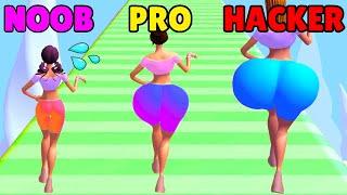 ЭВОЛЮЦИЯ РАЗМЕРА ПОПЫ! 9999 lvl ! NOOB vs PRO vs HACKER in Bounce Big!