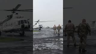 Ukrainian Airfore Helicopters in action at goma airport #africa #african #congo #goma