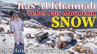 Ras Al Khaimah Jebel Jais Mountain Snow | -1 Celsius Temperature | UAE WEATHER #uaesnow #jebeljais