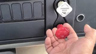 Air Brake Test and In cab inspection for  Class A  License in an Automatic Truck