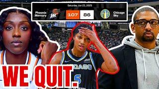Angel Reese, Kamilla Cardoso BENCHED as Sky QUIT against Phoenix Mercury in BLOW OUT LOSS!