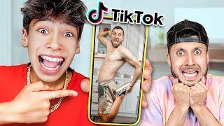 Son REACTS to his Dad's CRINGE TikToks! 