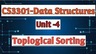 Topological Sorting in data structures tamil||CS3301||Anna university reg-2021.#cse