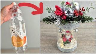 DIY Christmas decor from a plastic bottle