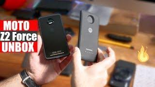 Moto Z2 Force + MODs Unboxing and Hands On