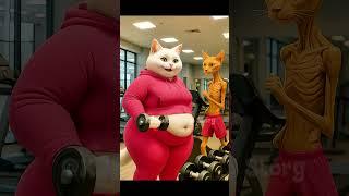 Fat Cat And Skinny Cat Story. #catshorts #catvideos #cat #shortsfeed #cats #funny #funnycats #cute